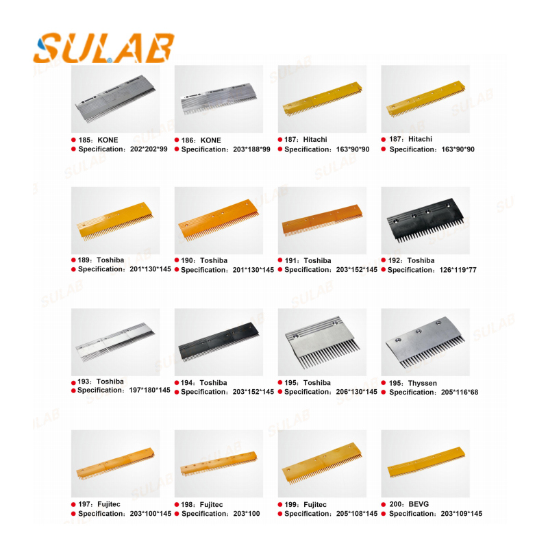 Schindler Aluminum Alloy Comb Plate for Escalators and Walkways with 22 Teeth Model DAW-A305004N