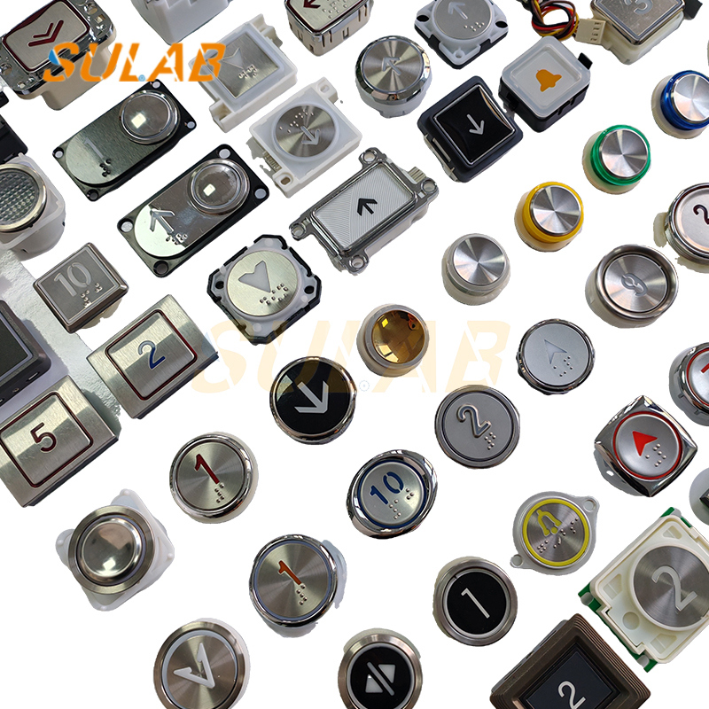 Original Replacement Elevator Switch Button Bst Button Braille Elevator Button Elevator Round Button With Braille Blue Light Elevator Accessories A4n18639
