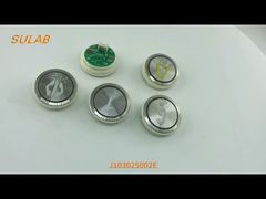 Voir le bouton d'ascenseur de marque SJEC J103025002E avec lumière rouge et bleue et démonstration de garantie d'un an