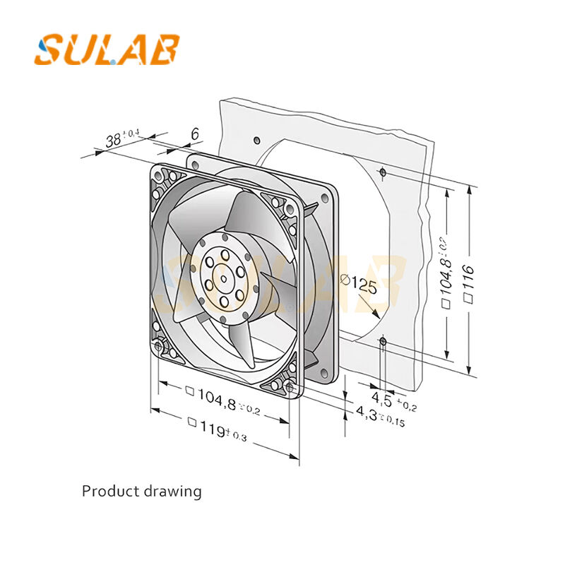 German-imported 4650N-465 230V 48V DC Axial Cooling Fan for Elevator and Industrial Equipment
