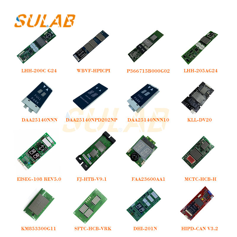Elevator LOP Display Board with CAN Bus Communication Flame-Retardant Green PCB for Real-Time Floor Number Display