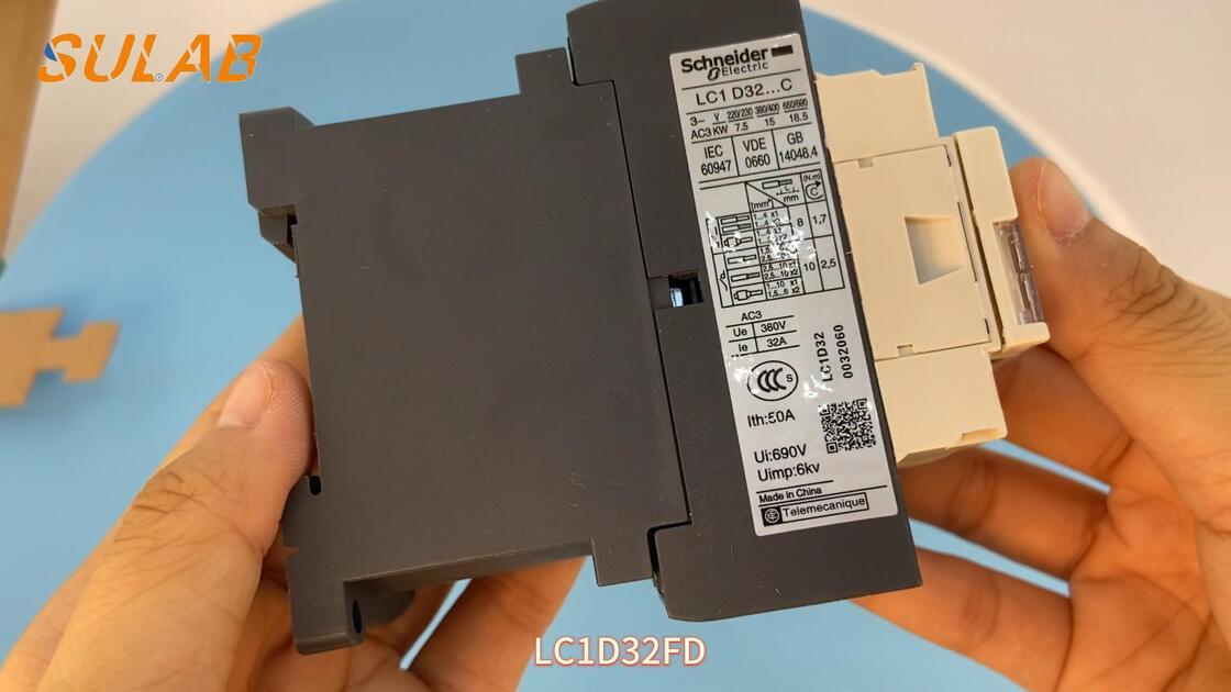 Schneider LC1D32FD 3-Pole Power Contactor 32A 110VDC Coil 1NO+1NC Aux for Elevator Control Cabinet