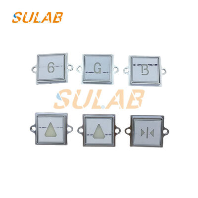 Bouton d'ascenseur KONE 863223H03 en acier inoxydable avec voyant lumineux LED et surface personnalisable