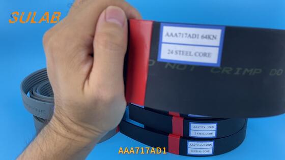 Courroie de traction en acier Otis AAA717AD1, courroie de transmission haute résistance à faible vibration et résistante à l'usure pour levage de cabine d'ascenseur