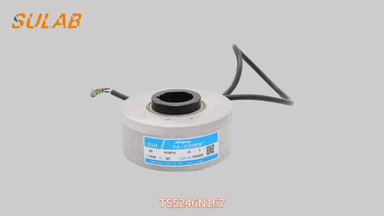 Tamagawa TS5246N167 Encodeur rotatif à arbre creux avec 8192 impulsions par révolution et alimentation en courant continu 5V pour le moteur de traction PMSM de l'ascenseur