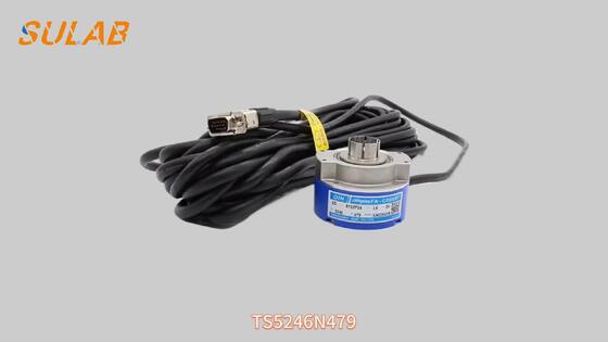 Encodeur rotatif à arbre creux Tamagawa TS5246N479 avec 8192 impulsions par révolution et alimentation DC 5V pour moteur de traction PMSM d'ascenseur